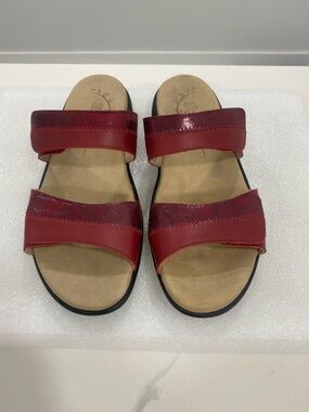 SAS Red Double-Strap Slide Sandals